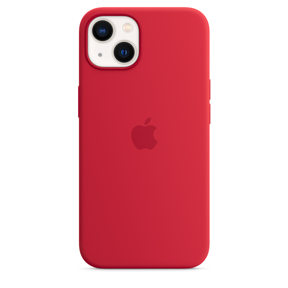 Чехол клип-кейс силиконовый Apple Silicone Case MagSafe для iPhone 13, красный цвет (PRODUCT)RED (MM2C3ZE/A)