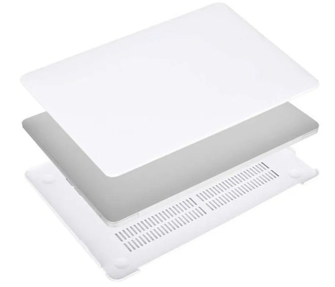 Чехол-накладка текстурная Gurdini для MacBook Pro 16 (2021-2026) (карбон белый)