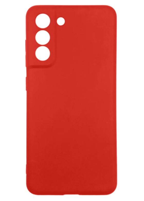 Чехол накладка силиконовый CTI с защитой камеры  Samsung S21 FE (SM-G990BLVDSER) красный