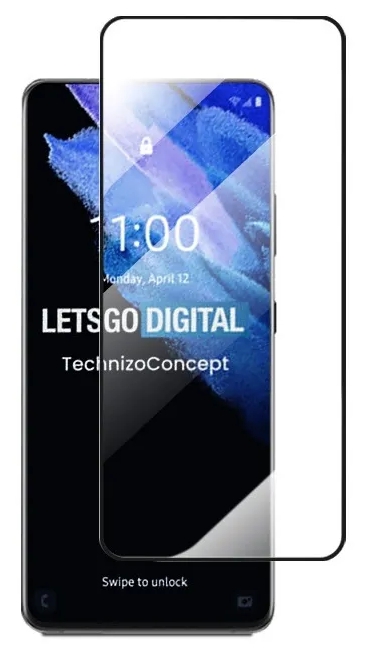 Защитное стекло 3D CTI для Samsung Galaxy S22 (SM-G901) с рамкой (прозрачное)