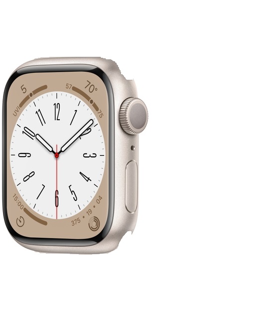 Часы Apple Watch Series 8, 41 мм, корпус из алюминия цвета «сияющая звезда», без ремешка (MNPD3)