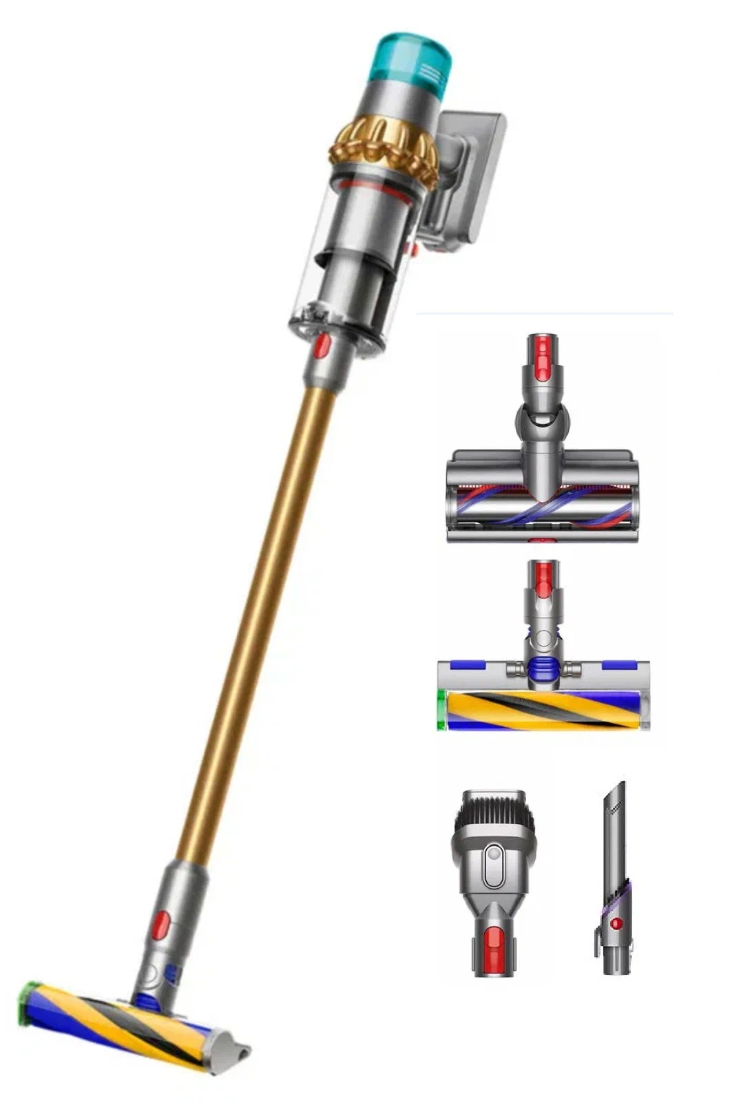 Вертикальный пылесос Dyson V15 Detect Absolute (SV47), золотой