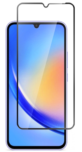 Защитное стекло CTI для Samsung Galaxy A24 с рамкой 3D (прозрачное)