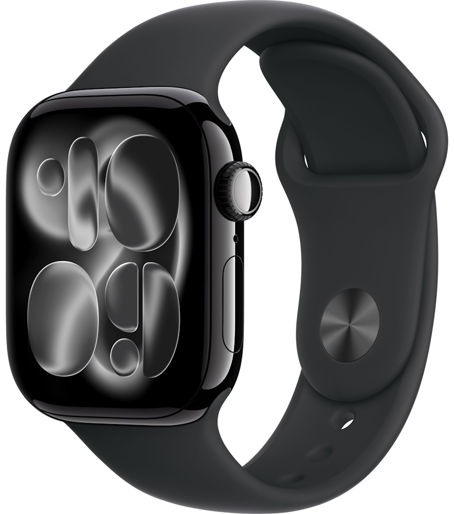 Часы Apple Watch Series 11, 42 мм, корпус из алюминия цвета «чёрный оникс», спортивный ремешок чёрного цвета, размер M/L (УЦЕНКА)