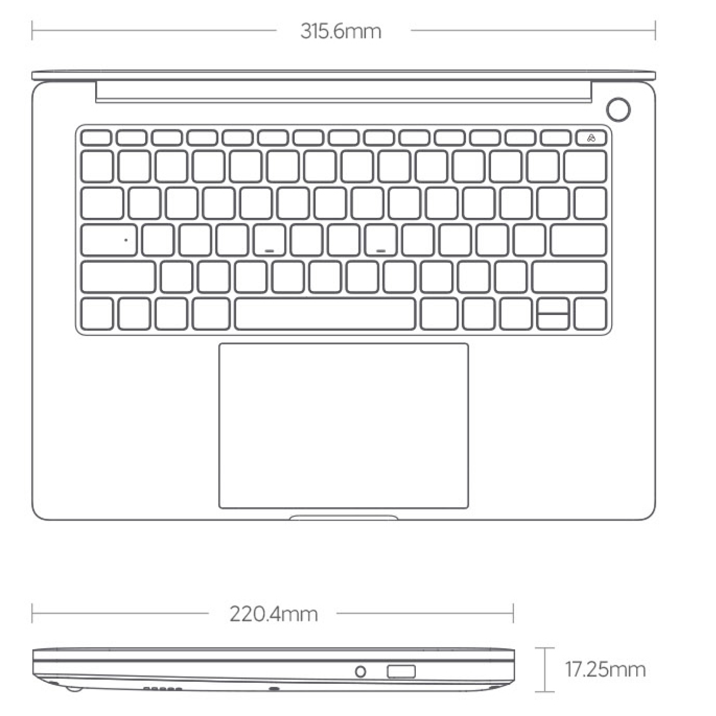 размеры ноутбука redmibook pro 14 