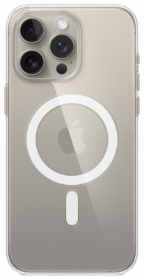 Чехол клип-кейс силиконовый Apple Silicone Case MagSafe для iPhone 15 Pro Max, цвет Clear Case (MT1Y3)