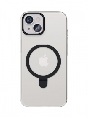 Чехол защитный VLP Ring Case с поддержкой MagSafe и подставкой для iPhone 15 Pro (черный)