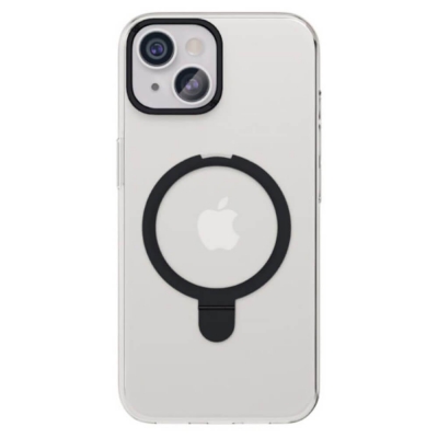 Чехол защитный VLP Ring Case с поддержкой MagSafe и подставкой для iPhone 15 (черный)