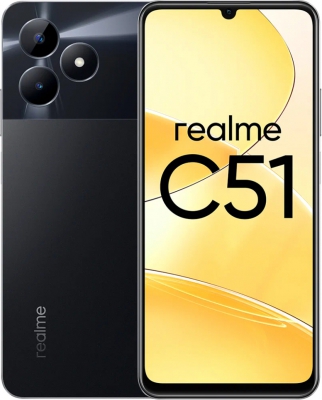 Realme C51 4/128 ГБ чёрный