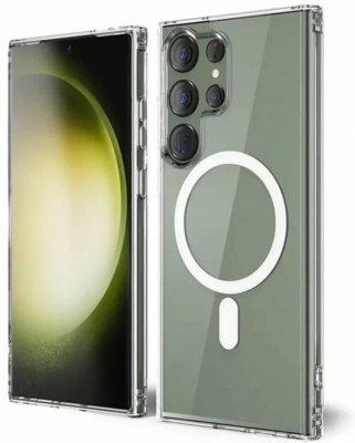 Чехол накладка CTI с поддержкой MagSafe для Samsung S24 Ultra (прозрачный)