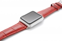 Кожаный ремешок для часов для Apple красный 42мм