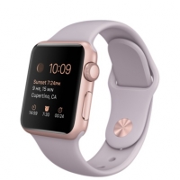 Apple Watch Sport Корпус 38 мм, алюминий цвета «розовое золото», спортивный ремешок сиреневого цвета (MLCH2LL/A)