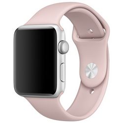 Спортивный ремешок цвета «розовый песок» для Apple Watch 38 мм, размеры S/M и M/L (MNJ02ZM/A)