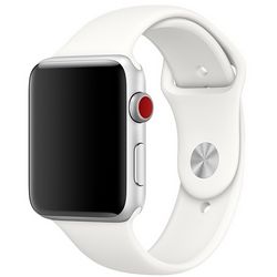 Спортивный ремешок цвета «мягкий белый» для Apple Watch 38 мм, размеры S/M и M/L (MR262ZM/A)