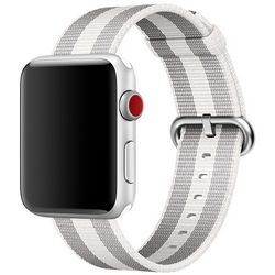 Ремешок из плетёного нейлона белого цвета, в полоску для Apple Watch 38 мм (MQVH2ZM/A)