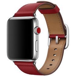Ремешок (PRODUCT)RED рубинового цвета с классической пряжкой для Apple Watch 38 мм (MR392ZM/A)