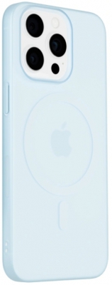 Чехол тонкий накладка Gurdini Slim Series с MagSafe для iPhone 16 Pro (голубой)