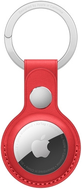 Кожаный брелок Apple для AirTag с кольцом для ключей Красный (MK103ZM/A)