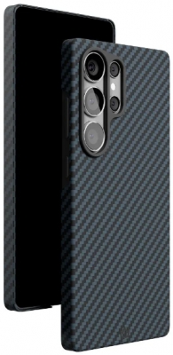 Чехол ультратонкий кевларовый VLP Kevlar Case с поддержкой MagSafe для Samsung S25 Ultra (синий)