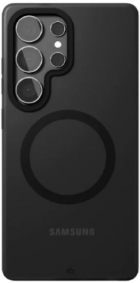 Чехол накладка VLP Moon Case с поддержкой MagSafe Samsung S25 Ultra (черный)