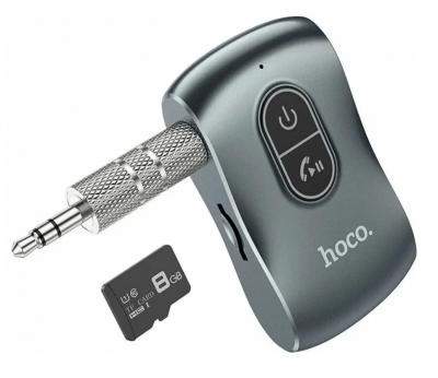 Адаптер HOCO E73 Bluetooth AUX для автомагнитолы c AUX 3.5 mm входом