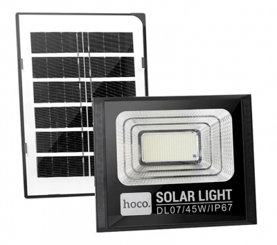Светодиодный LED прожектор HOCO DL07 в комплекте с зарядной солнечной панелью