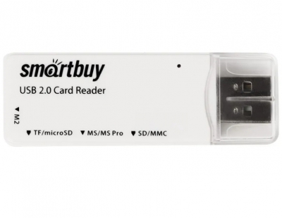Картридер Smartbuy SBR-749-W USB 2.0 SD/microSD/MS/M2 (белый)