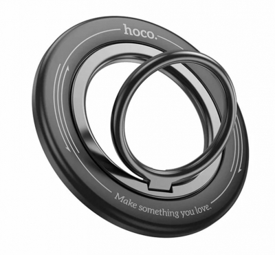 Кольцо держатель подставка Hoco GH3 Enjoy, вращение 360-градусов, MаgSafе (черное)