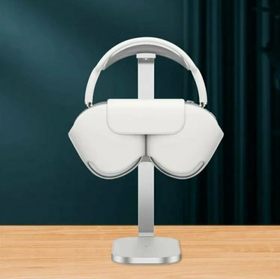 Держатель CTI для Apple AirPods Max + Беспроводная  зарядка (серебристый)
