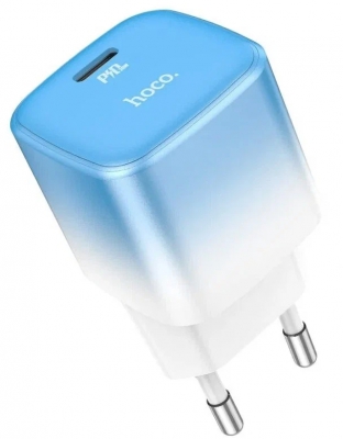 Сетевое зарядное устройство HOCO C101A PD 20W USB-C (белый-голубой)