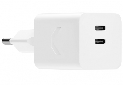 Сетевое зарядное устройство COMMO 20W Dual USB-C (белый)