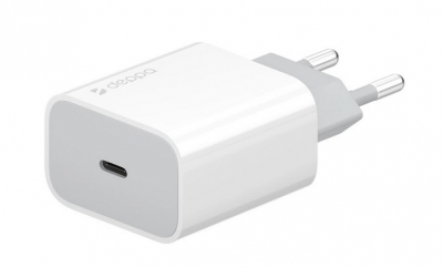 Сетевое зарядное устройство Deppa USB Type-C Power Delivery 20W (Белое)