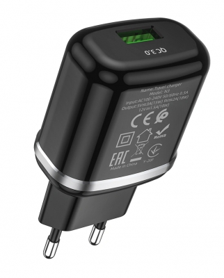 Сетевое зарядное устройство Hoco N3 Quick Charge 3.0 (черный)