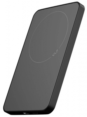 Металлический Внешний аккумулятор VLP Diamond Energy  с поддержкой Magsafe  Qi2/5000mAh/3A/USB-C (черный титан)