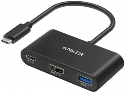Мульти хаб Anker A8339 USB-C to PD/HDMI-4K/USB 3.0/100W (Серый)