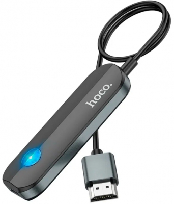 Беспроводной адаптер для экрана Hoco UA23 HDMI to Type-C для MacOS/iOS, HDMI 4K@30Hz Audio to TV (Черный-Серый)
