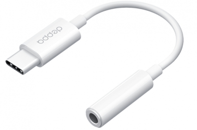 Адаптер-переходник Deppa 72408 Type-C - 3.5mm jack (белый)