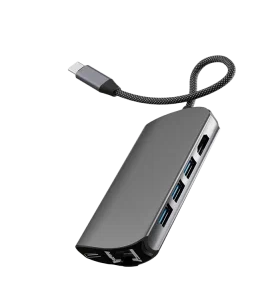 Мульт-хаб VLP Infinity USB-C Hub 8 в 1 /HDMI/RJ-45/USB Type-C/3xUSB3.0/microSD/SD (графит)