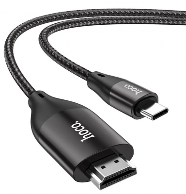 Кабель-переходник для подключения периферийных устройств HDMI/USB Type-C 2м (черный)
