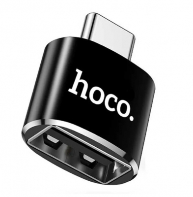 Переходник Hoco UA5 USB Type-C на USB (черный)