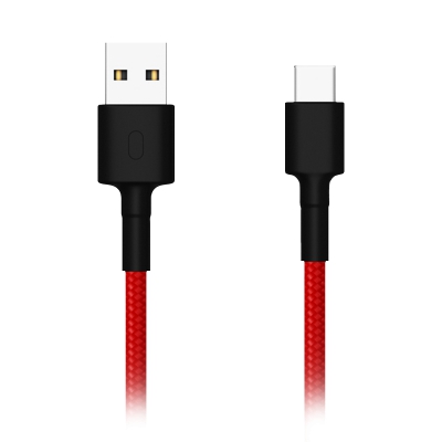 Кабель из износостойкой нейлоновой оплетки Xiaomi Mi Braided USB Type-C Cable SJX10ZM 100см (красный)