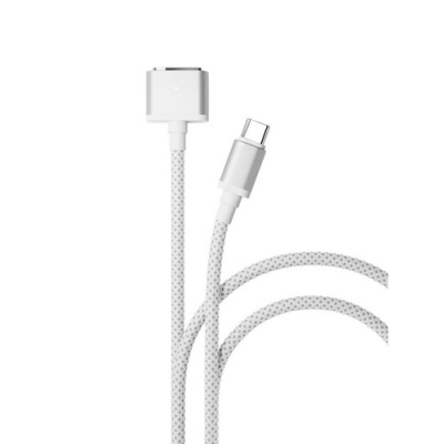 Кабель из износостойкой нейлоновой оплетки VLP для MacBook Apple USB-C to Magsafe 3 2м 1034002 (белый)