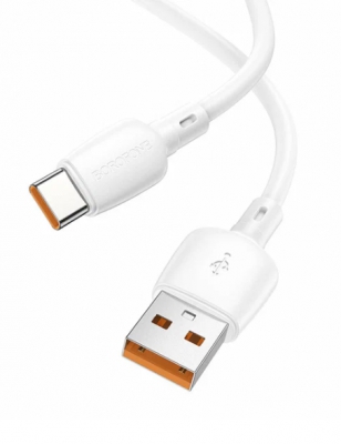 Кабель USB to USB-C BOROFONE BX93 27W 1м (белый)