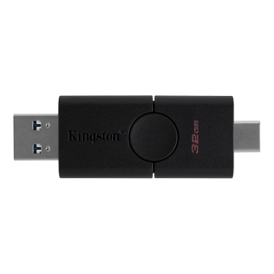 USB Флеш-накопитель 2в1 Kingston DataTraveler Duo 3.2 32GB Black USB-A/USB-C (DTDE/32GB) черная