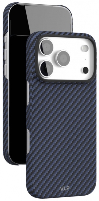Чехол ультратонкий кевларовый VLP Kevlar Case с поддержкой MagSafe для iPhone 17 Pro Max (синий)