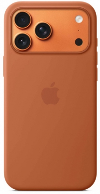 Чехол клип-кейс силиконовый Apple Silicone Case MagSafe для iPhone 17 Pro, цвет Terra Cotta, Коричневый Красный (MGFJ4)