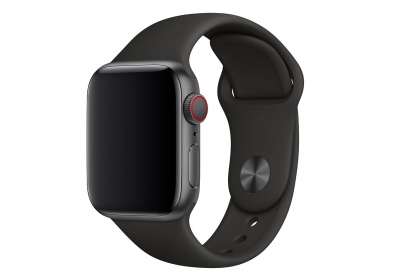 Ремешок Apple Watch 40мм, спортивный, размеры S/M и M/L, чёрный (MTP62)