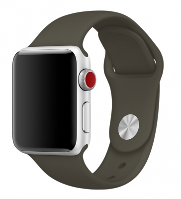 Силиконовый ремешок CTI для Apple Watch 38/40 мм (хаки)