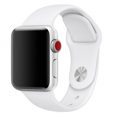 Силиконовый ремешок CTI для Apple Watch 38/40 мм (белый)