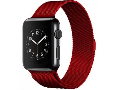 Сетчатый браслет CTI для Apple Watch 38/40 мм (красный)